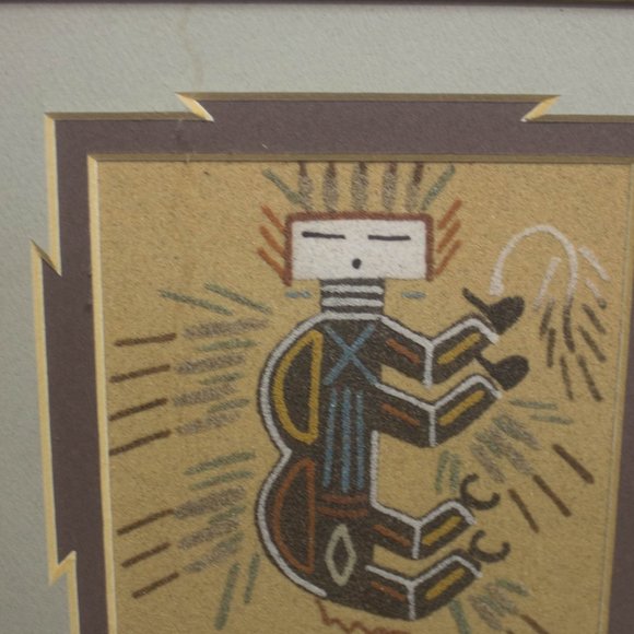 Authentic Navajo Sandpainting by Daniel Smith Jr - Picture 2 of 6